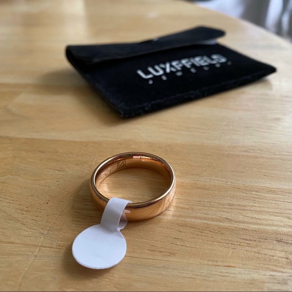 Men’s Rose Gold Tungsten Ring - Picture 2 of 5